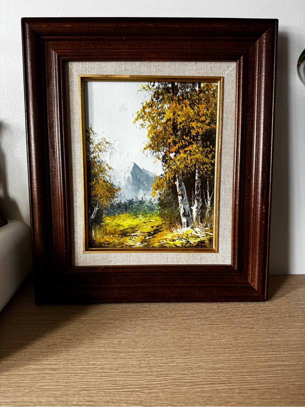 Framed Autumn Landscape Wall Art - Yellow & Brown